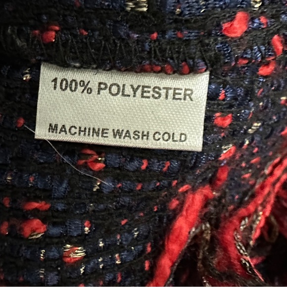 368 The Collective | NWOT Vintage Women’s Red Fringe Hem Sweater (Size M) - Picture 9 of 14